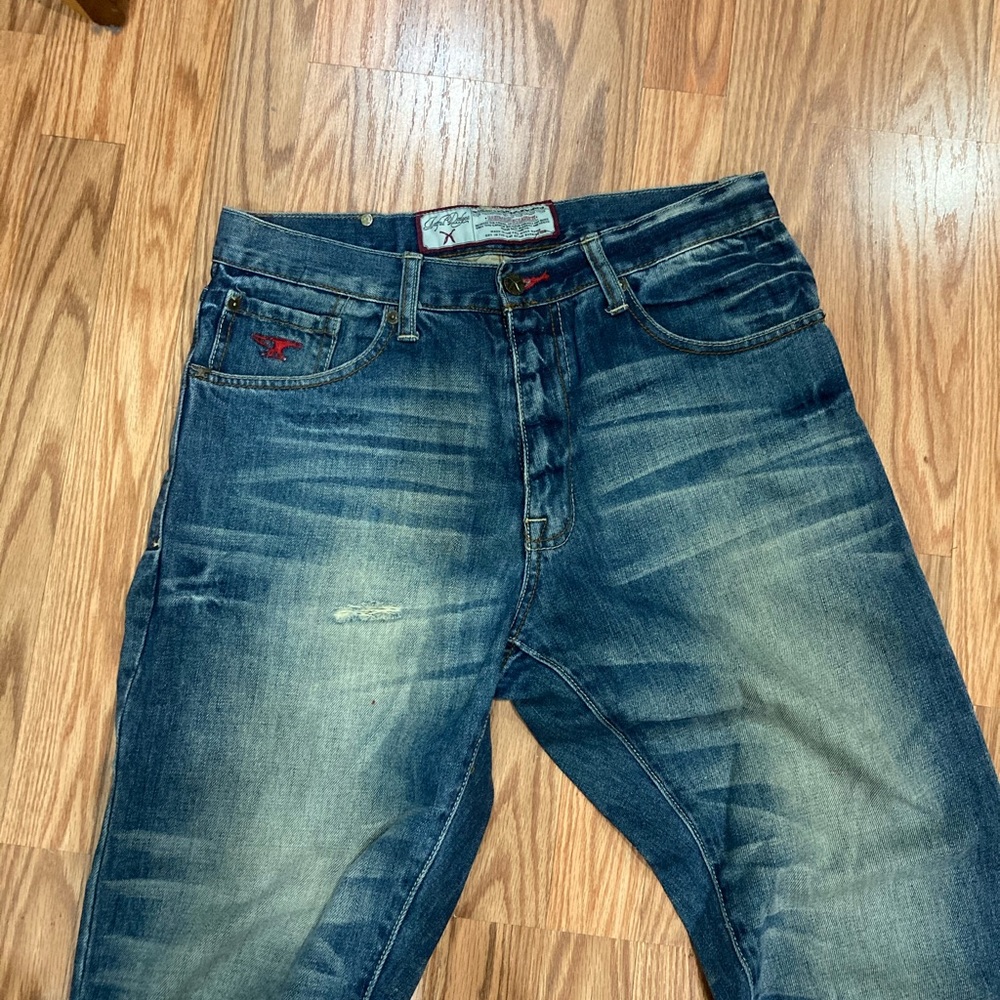 Awful dodgers men’s jean little distressed-size 32 - Picture 2 of 8